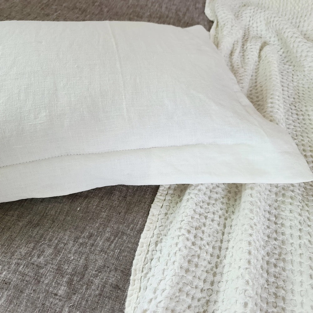 Lumbar Linen Pillow Cover, Oxford Linen Pillow Sham, Custom Lumbar pillowcase