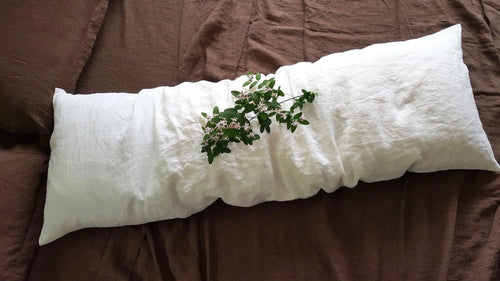 Custom Linen Body Pillow Cover, European Linen Body Pillowcase, Washed Linen Long Pillow Cover | Envelope Closure | Custom Body Pillowcase