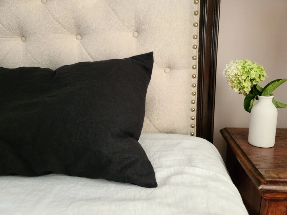 Linen Body Pillow Cover, Oversized Washed linen Lumbar Pillow Cover, Custom Body Pillow Cover in Warm White, Natural Linen Pregnancy Pillow